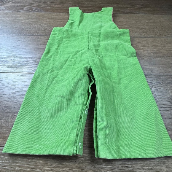 Pleats & Stitches Christmas Train Smocked Longall, Holiday, Green, Lined, Sz 12M - Picture 6 of 11